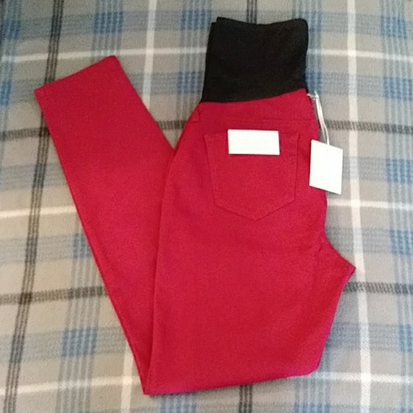 a:glow Pants - Maternity Skinny Red Pants